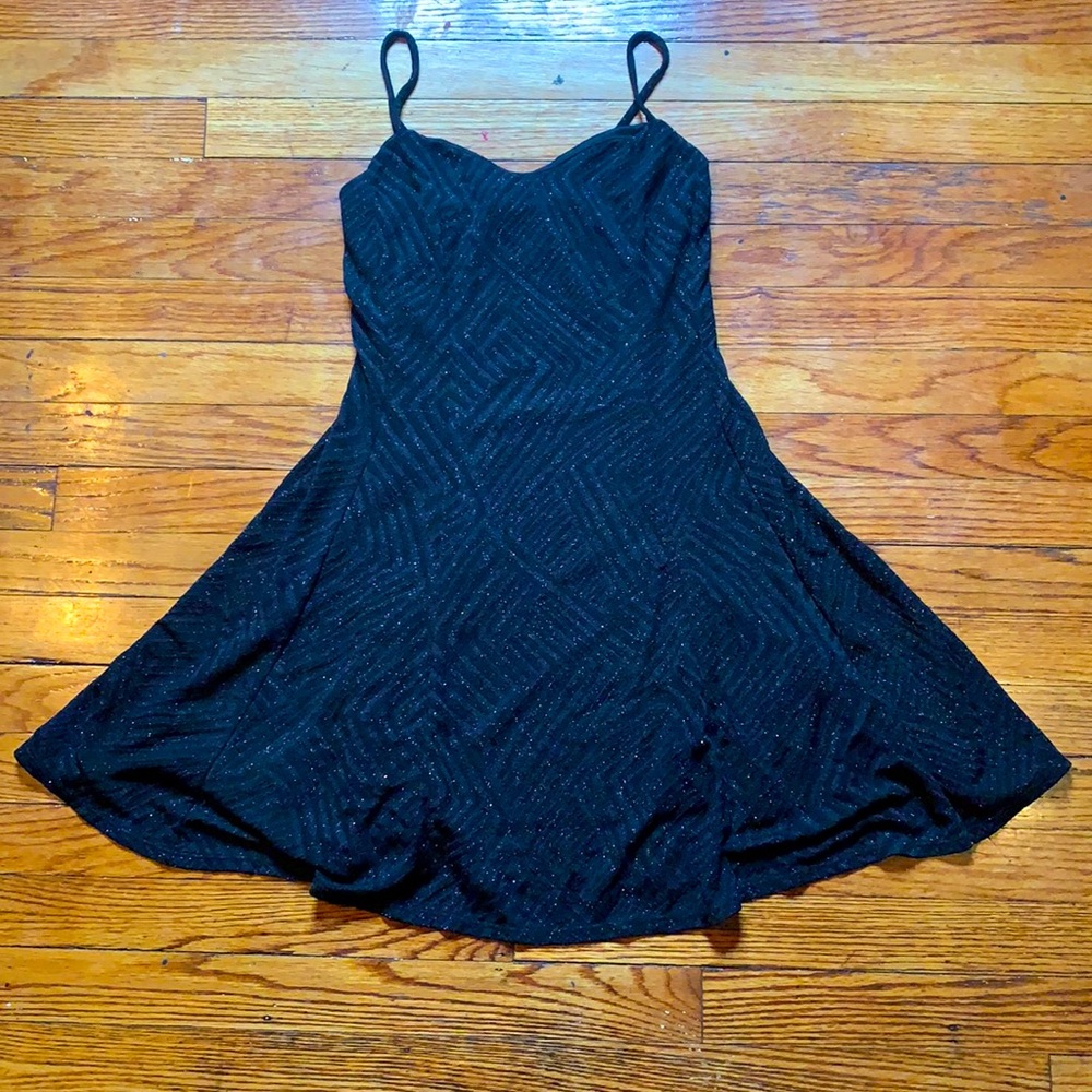 Black Sparkle Skater Dress Size S/M